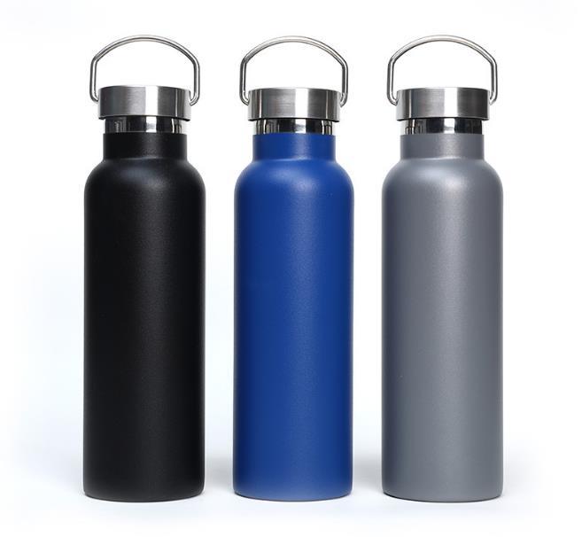 Best 600ml 750ml Double Wall Insulated Custom Coffee Drinking Vacuum Flask Stainless Steel Water Thermos Bottle with Handle