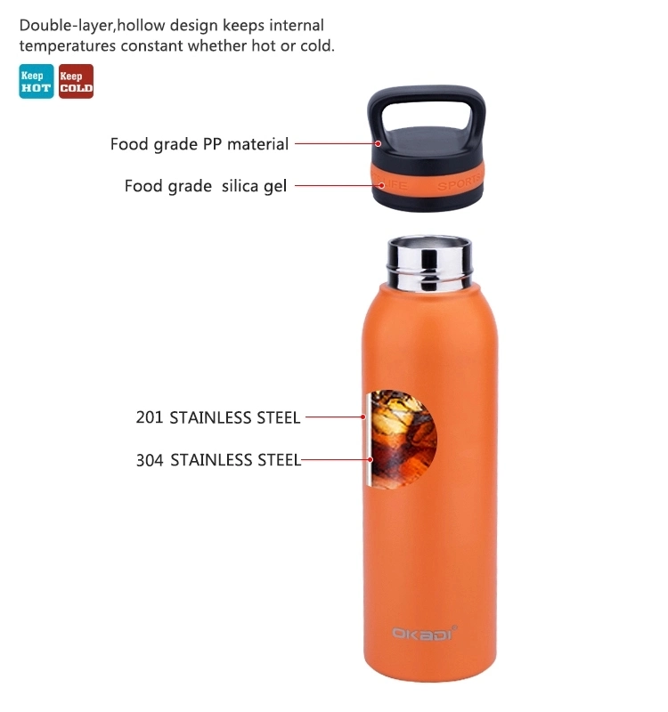 Eco-Friendly New Design 18/8 Stainless Steel Stainless Steel Vacuum Flask with 3 Capacity