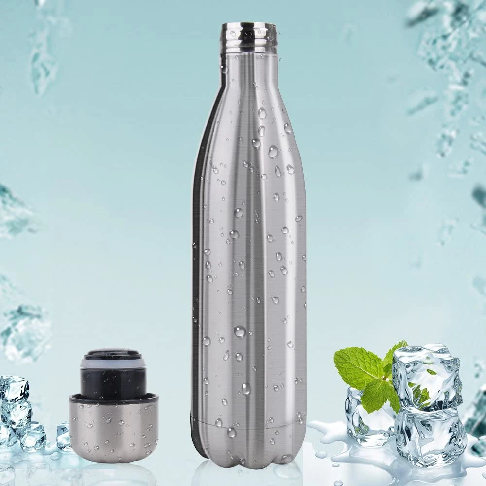 Sports Travel Bottle Vacuum Thermos Cola Shape Water Flask Double Wall