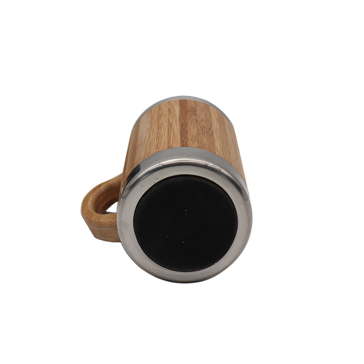 Promotional Design Bamboo Thermos Steel Mugs Travel Coffee Cups Custom Tumbler Bamboo Water Bottle