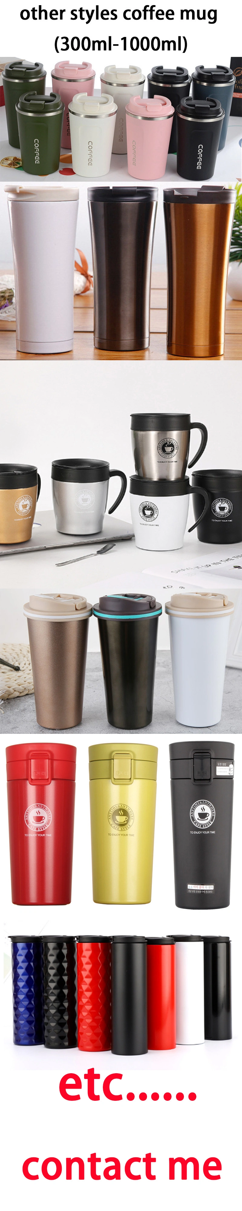 Wholesale Price Leakproof 500ml Blank Insulated Double Wall Stainless Steel Car Travel Thermos Coffee Mugs 17oz Custom Logo