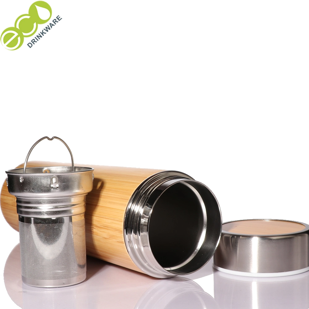 350ml/450ml/500ml 550ml BPA-Free Original Personalized Bamboo Cup Bamboo Mug Bamboo Thermos Bamboo Bottle Stainless Steel Water Bottle