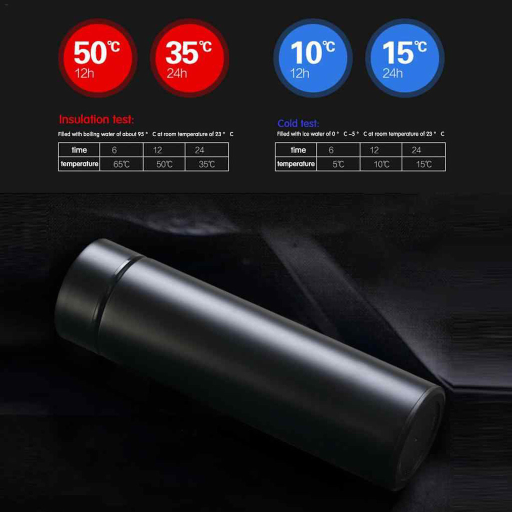 Customize Logo Thermos Flasks Insulation LED Temperature Display