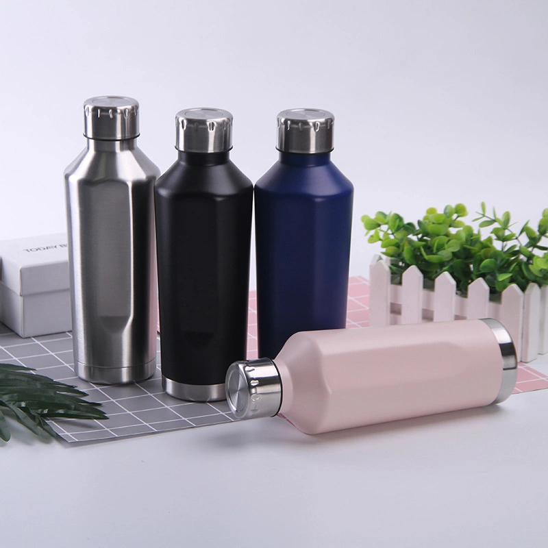 500ml/750ml Thermal Water Bottle Double Wall Stainless Steel Coffee Thermos Cup Vacuum Flask Mug Travel Gift Carry-on Cup