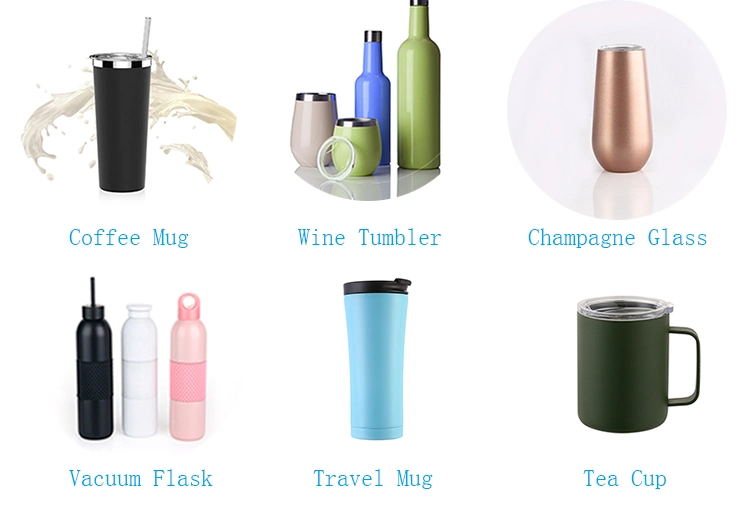 12oz Golden Color Double Wall Stainless Steel Vacuum Insulated Thermos Wine Glass Tumbler