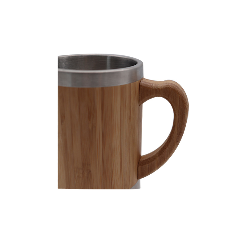 Promotional Design Bamboo Thermos Steel Mugs Travel Coffee Cups Custom Tumbler Bamboo Water Bottle