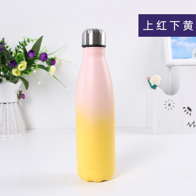 Fashion Vacuum Flask Food Grade Stainless Steel Vacuum Flask with Stainless Steel 304 Food Grade Drinking Straw Tube with Stainless Steel Cleaning Brush