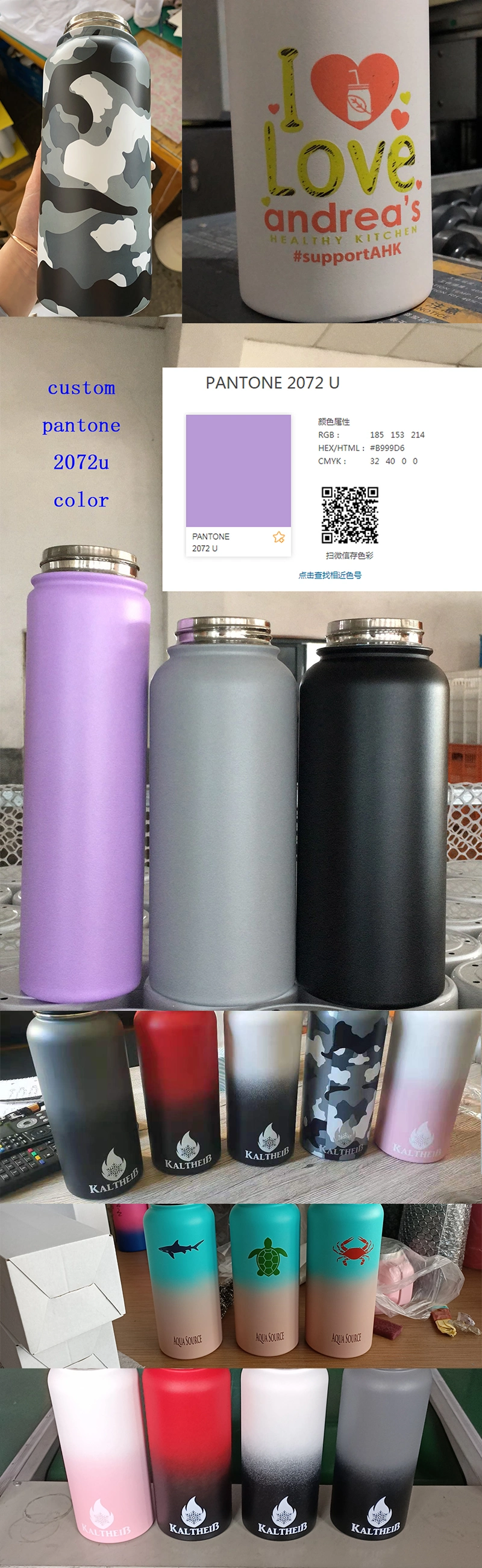 Eco-Friendly Stainless Steel Hydro Insulated Vacuum Flask 64oz 50oz 40oz