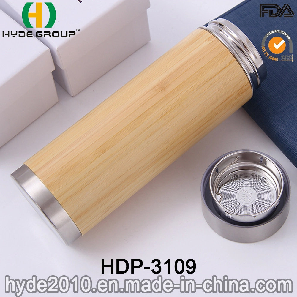 Wholesale 450ml BPA Free Stainless Steel Vacuum Flask Bottle with Strainer (HDP-3109)