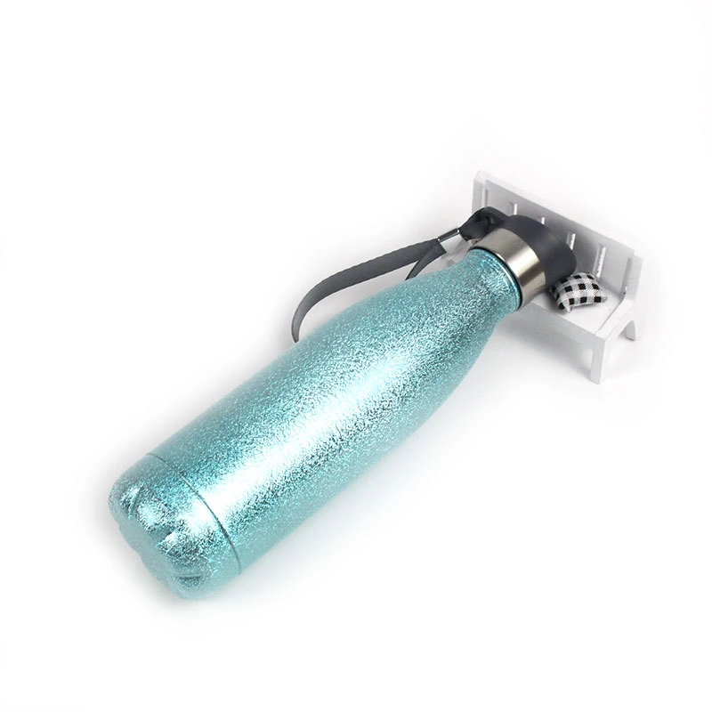 BPA Free Custom Double Wall Vacuum Flask Stainless Steel Glitter Cola Shaped Water Bottle