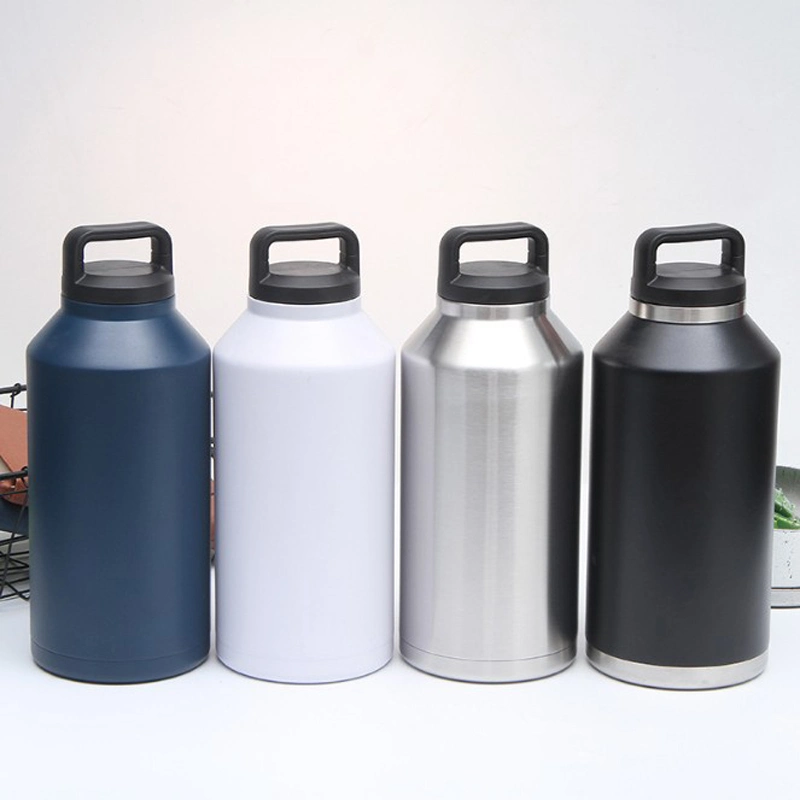 Custom Logo Stainless Steel 64oz Water Bottle Hiking Climing Portable Thermos Flask