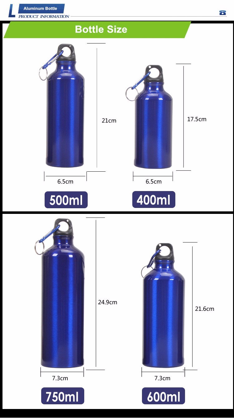 500ml/750ml Aluminum Vacuum Sublimation Sport Water Bottle (SB-65)