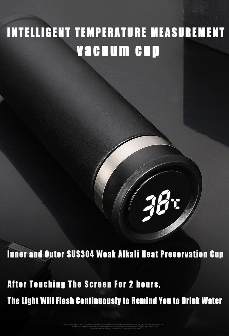 Intelligent Business Vacuum Flask with Temperature Display Customization Available