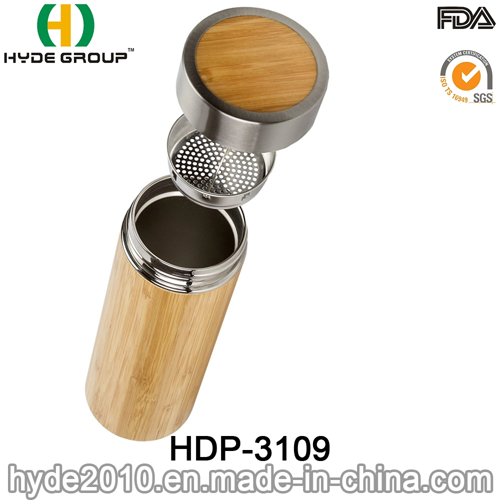 Newly Bamboo Water Bottle, 16oz Bamboo Vacuum Flask Bottle (HDP-3109)