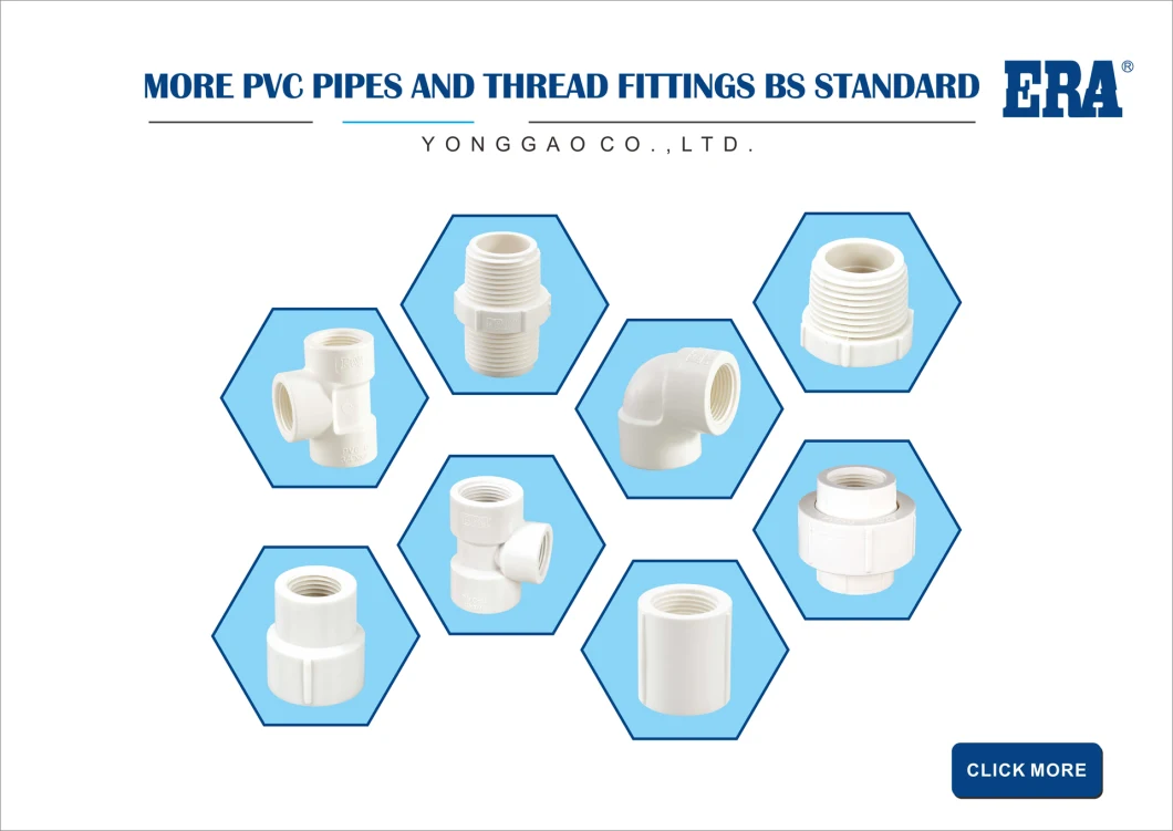 Era UPVC Pressure Pipe Fittings M/F 90 Degree Thread Elbow, Ce Certificated