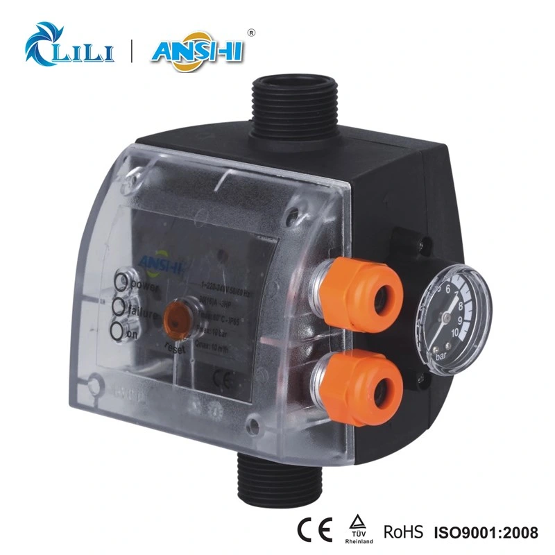 Anshi Automatic Adjustable Pressure Switch with Pressure Gauge for Water Pump (DSK-12)