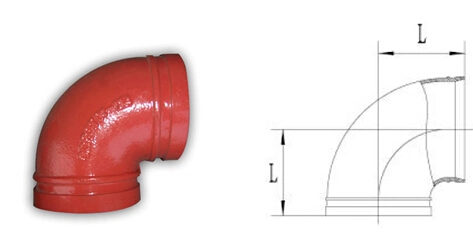 FM Approved UL Listed Grooved Elbow 90 Degree / Dci Elbow 90 Degree Grooved