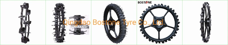 New Design Narrow Tread Tire Pneumatic Tire with Rim Solid Rubber Wheels