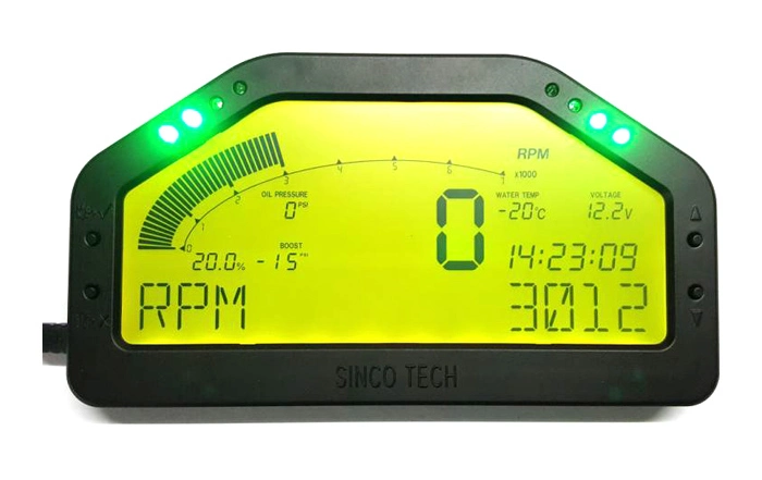 Sincotech Do904 Multifunctional Digital Rpm Gauge Rally Gauge LCD Screen 6.5 Inch