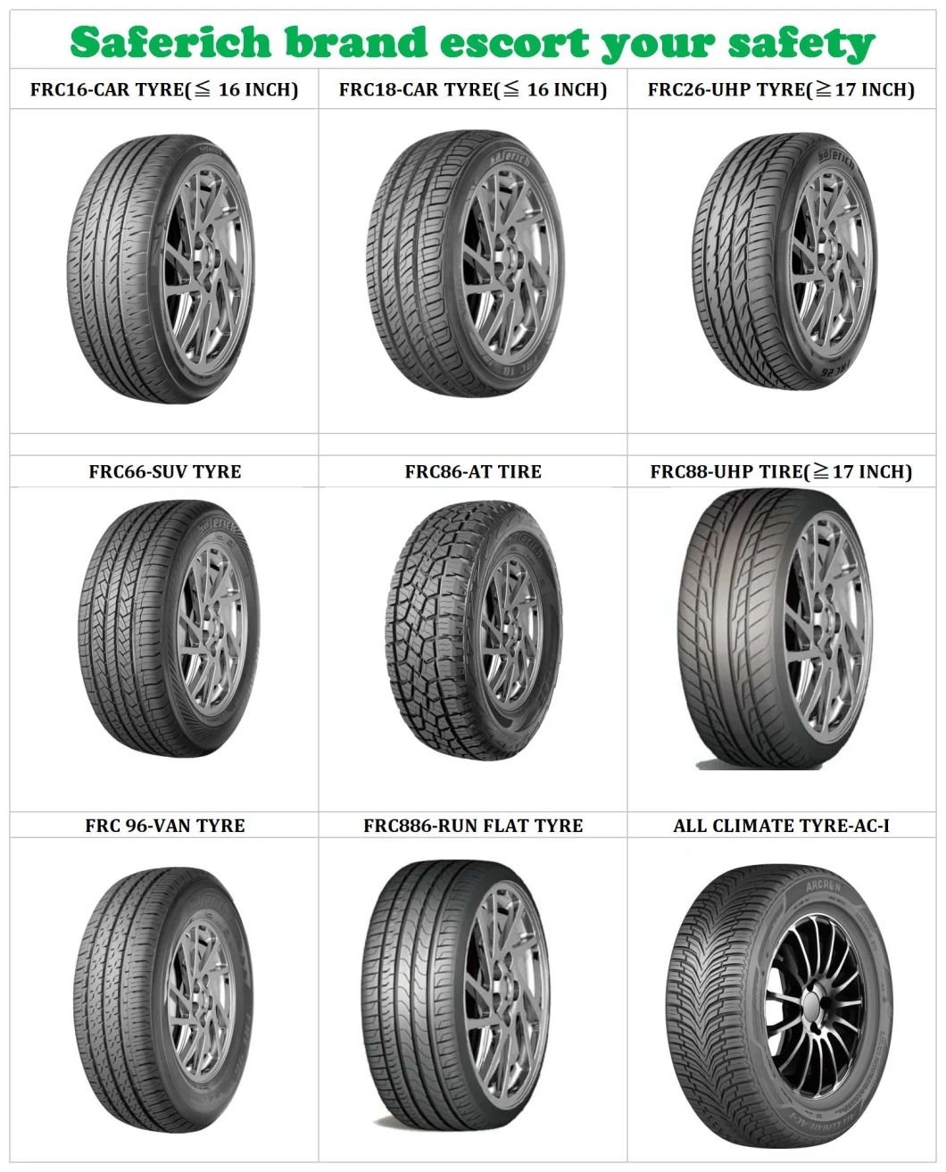 PCR Tire 165/65r13, PC Car Tire, Passenger Car Tire, UHP Tire, SUV, Mt, at