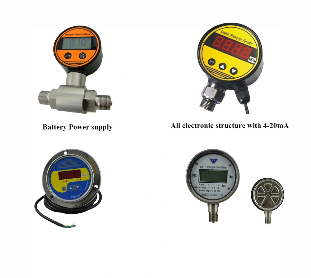 China Digital Pressure Gauge Psi Battery Powered Pressure Display Meter