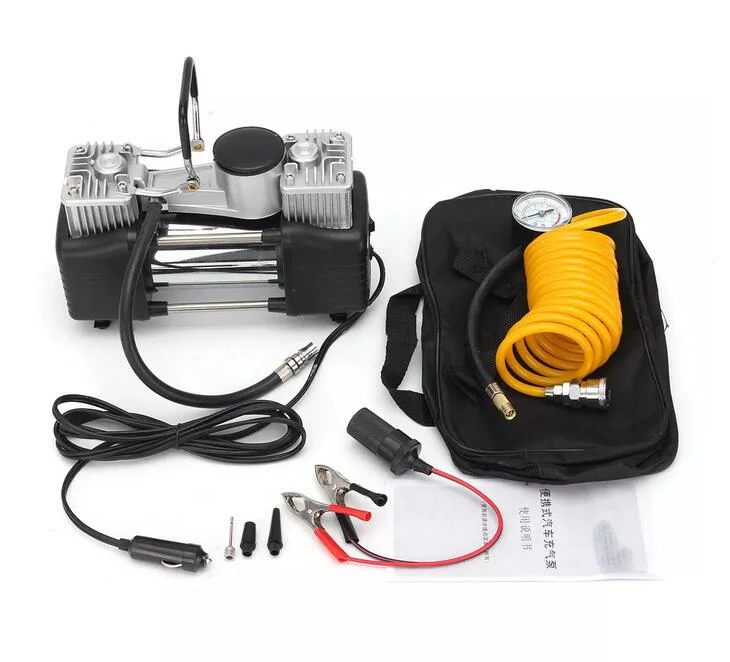 12V 150psi Double Cylinder Air Pump Compressor Tire Tyre Inflator for Car Bike Van