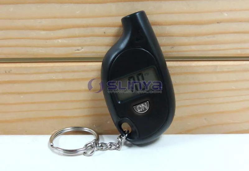 Keyring Digital LCD Mini Tire Gauge Car Tyre Air Psi Pressure Tester