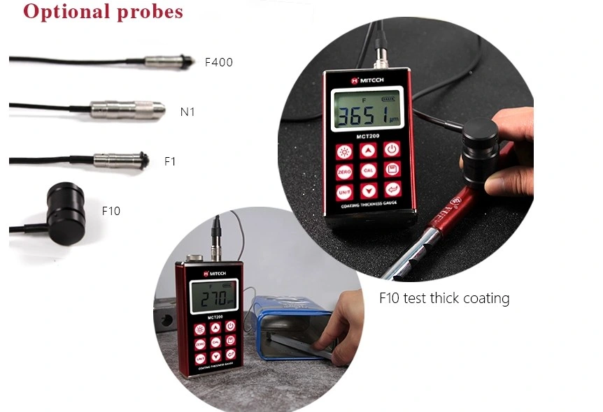 Teren Professional Portable Thickness Gauge Digital Coating Thickness Gauge Meter Mct200