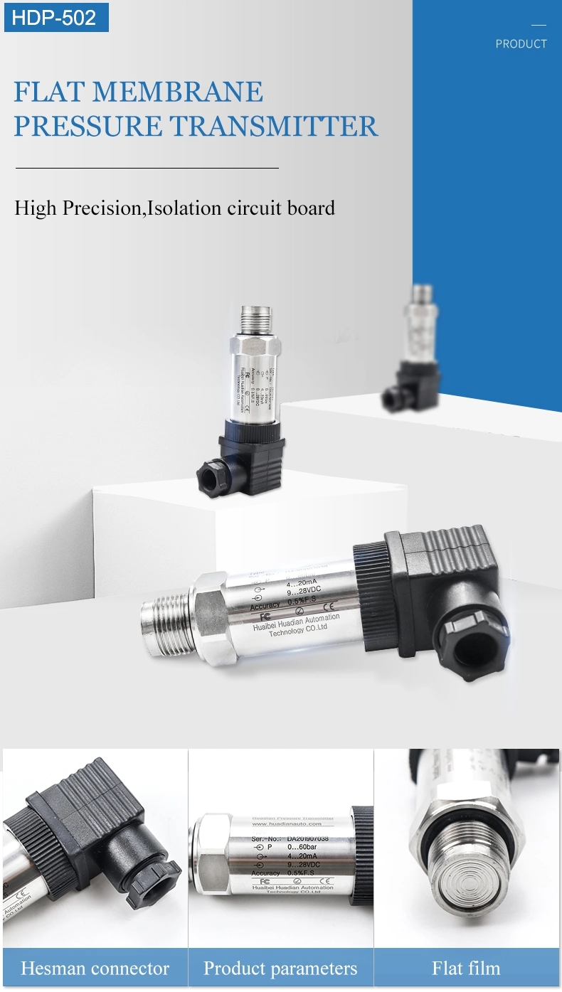 4-20mA Gas Different Pressure Sensor Mechanical Engineering Gauge Pressure Transducer Analog Output