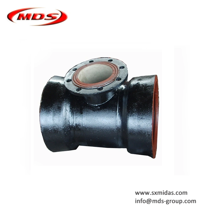 ISO2531 Ductile Iron Double Socket Tee Pipe Fitting with Flange Branch