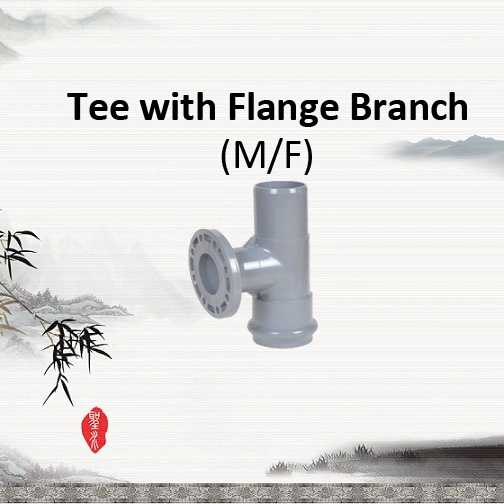PVC Pipe Fittings Tee with Flange Branch
