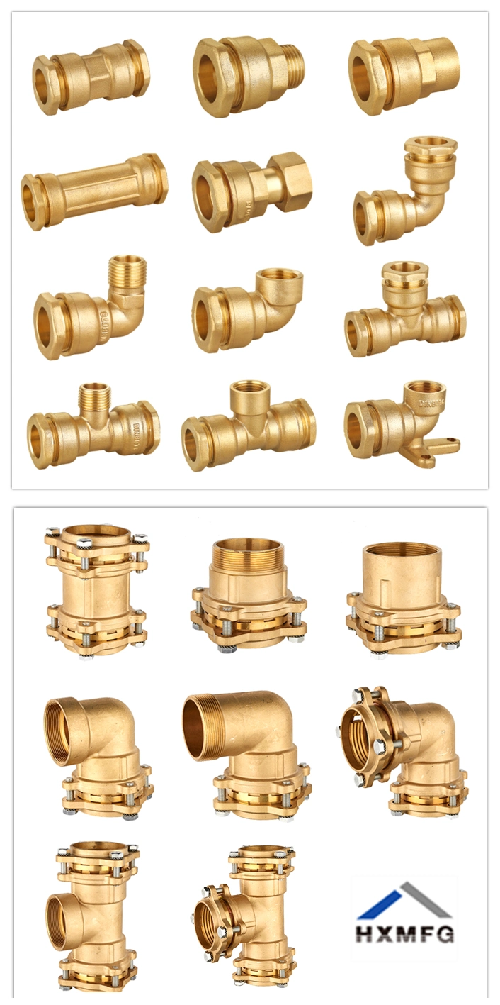 Female Tee Brass or Dzr Compression Fittings for PE Pipe