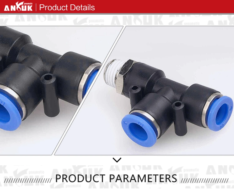 Pneumatic Fittings Pipe Connectors Direct Thrust 4 to 16mm/ Pd Plastic Hose Quick Couplings
