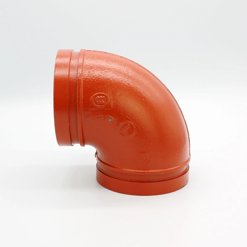FM/UL Listed Grooved Fitting, Ductile Iron Pipe Fitting - 90 Degree Elbow