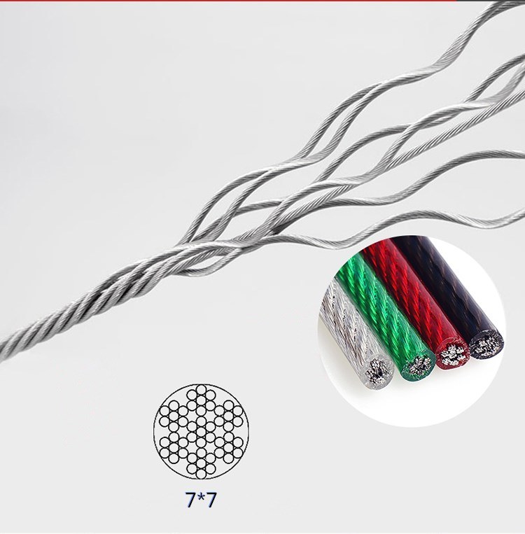 0.4-8.0mm PVC Coated Galvanized Steel Wire Rope