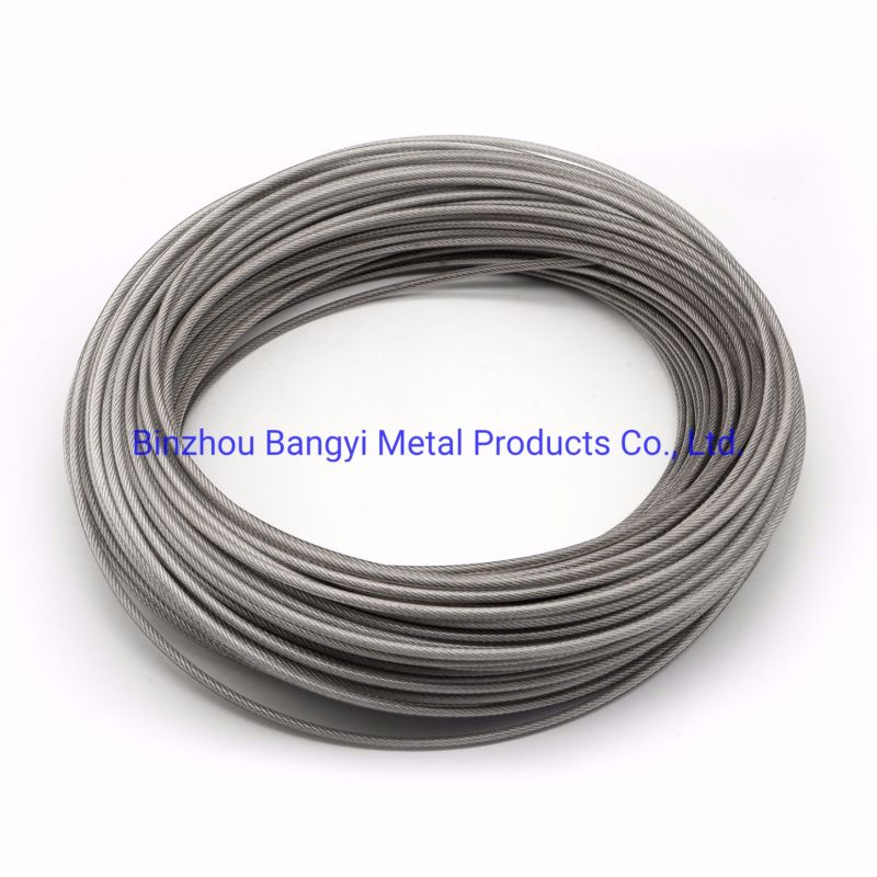 3mm 7X7 7X19 PVC Coated Galvanized Steel Wire Rope