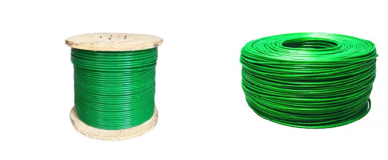 Different Color PU/PVC Coated Galvanized Steel Wire Rope