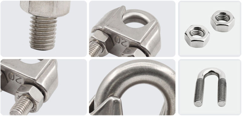 304 Heavy Wire Rope Clip 8mm U Clamp Wire Rope Clamp