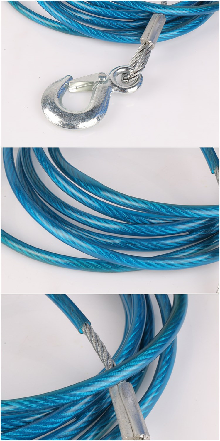 PVC Coated Galvanized Traction Rope Car Pulling Rope