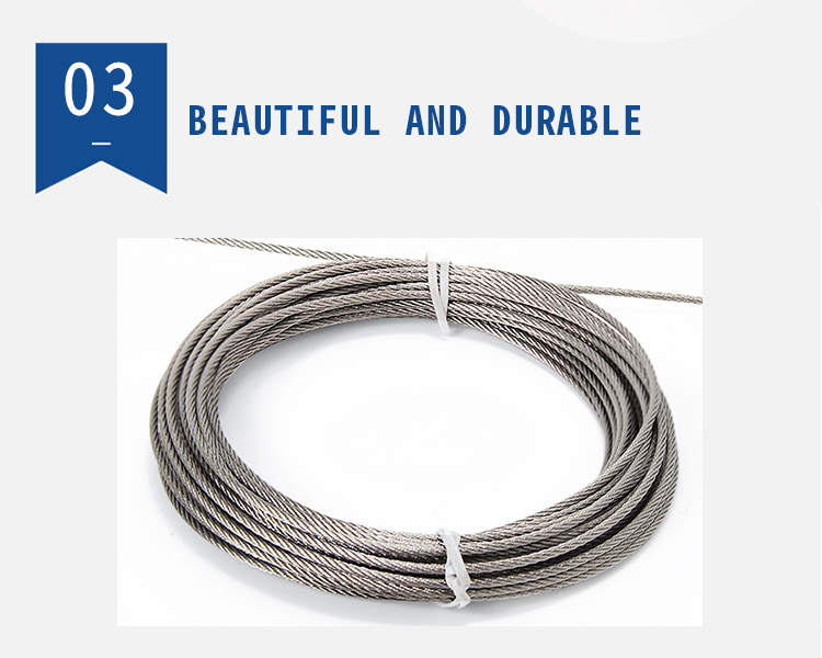 1X7 1X19 7X7 7X19 Marine Grade 316 Stainless Steel Wire Rope