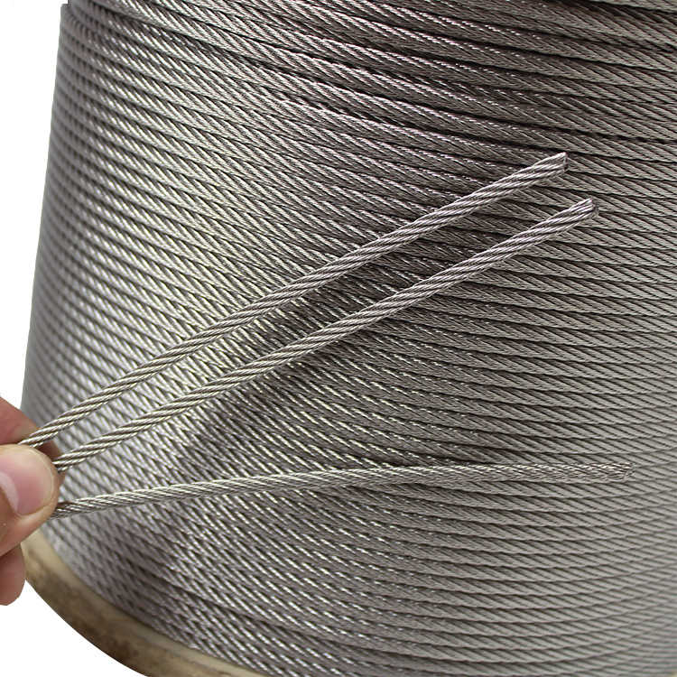 Popular 7*7 7*19 304 Stainless Steel Wire Rope