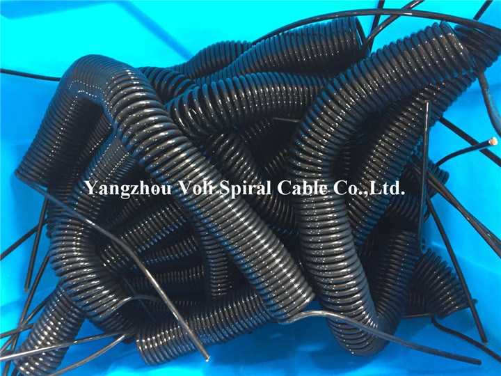 PVC PU Spiral Wire Cable Electrical Coiled Wire Electric Cable
