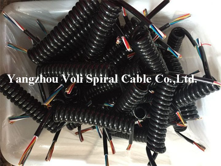 PVC PU Spiral Wire Cable Electrical Coiled Wire Electric Cable