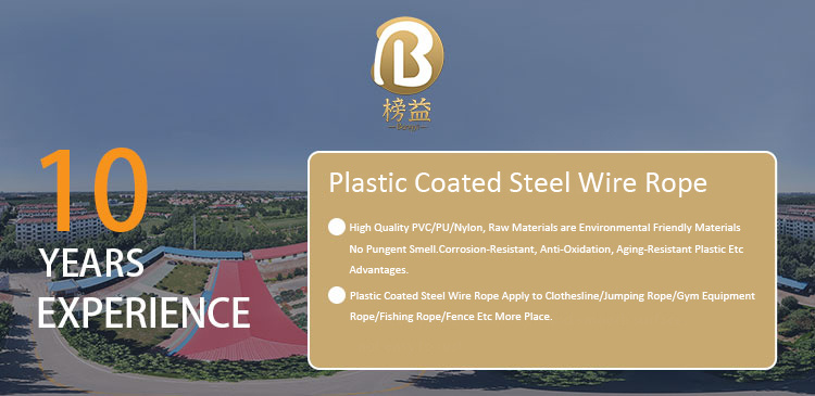 China Manufacturer Steel Wire Rope PU Coating PU Coated Steel Wire Rope
