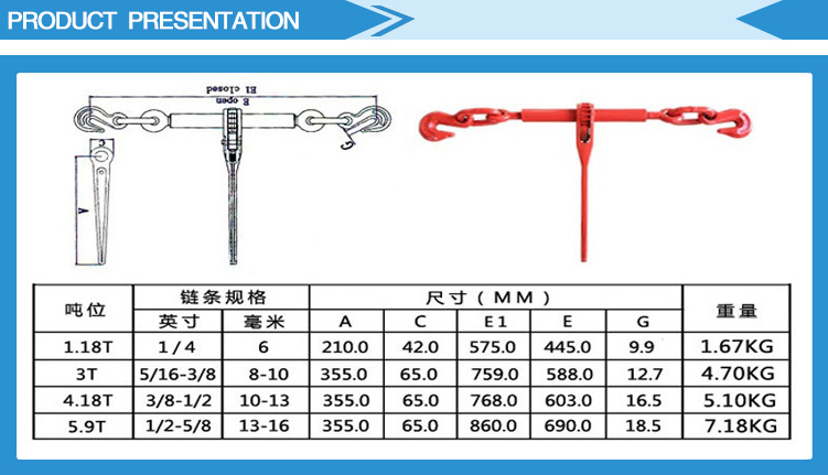 Multi-Function Double Hook Tightener Wire Rope Tensioner Manual Tightener Electrician Pull Cable Tensioner Vessel Chain Tensioner