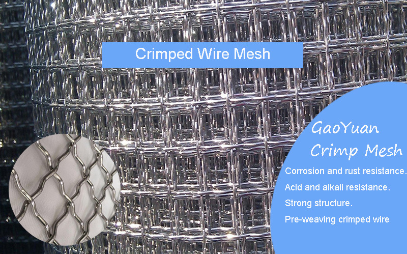 Hot Galvanized Steel Wire Crimped Woven Wire Mesh
