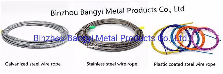 Factory Supply Customized Color PVC Plastic Coated Steel Wire Rope