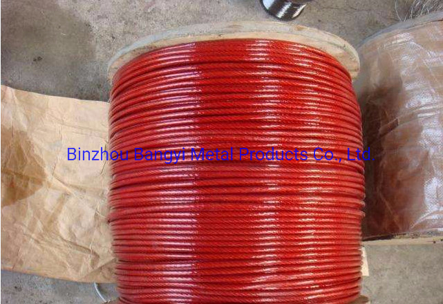 Plastic PVC/PP/PE Coated Stainless Steel Wire Rope
