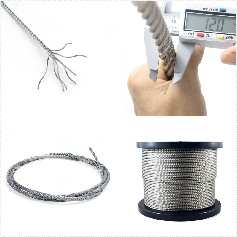 PU Plastic Coated Galvanized Steel Wire Rope for Bicycle Brake Cable Steel Wire Rope Manufacture