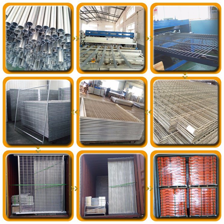Hot DIP Galvanized Welded Wire Mesh with Thick Frame Temporary Fence
